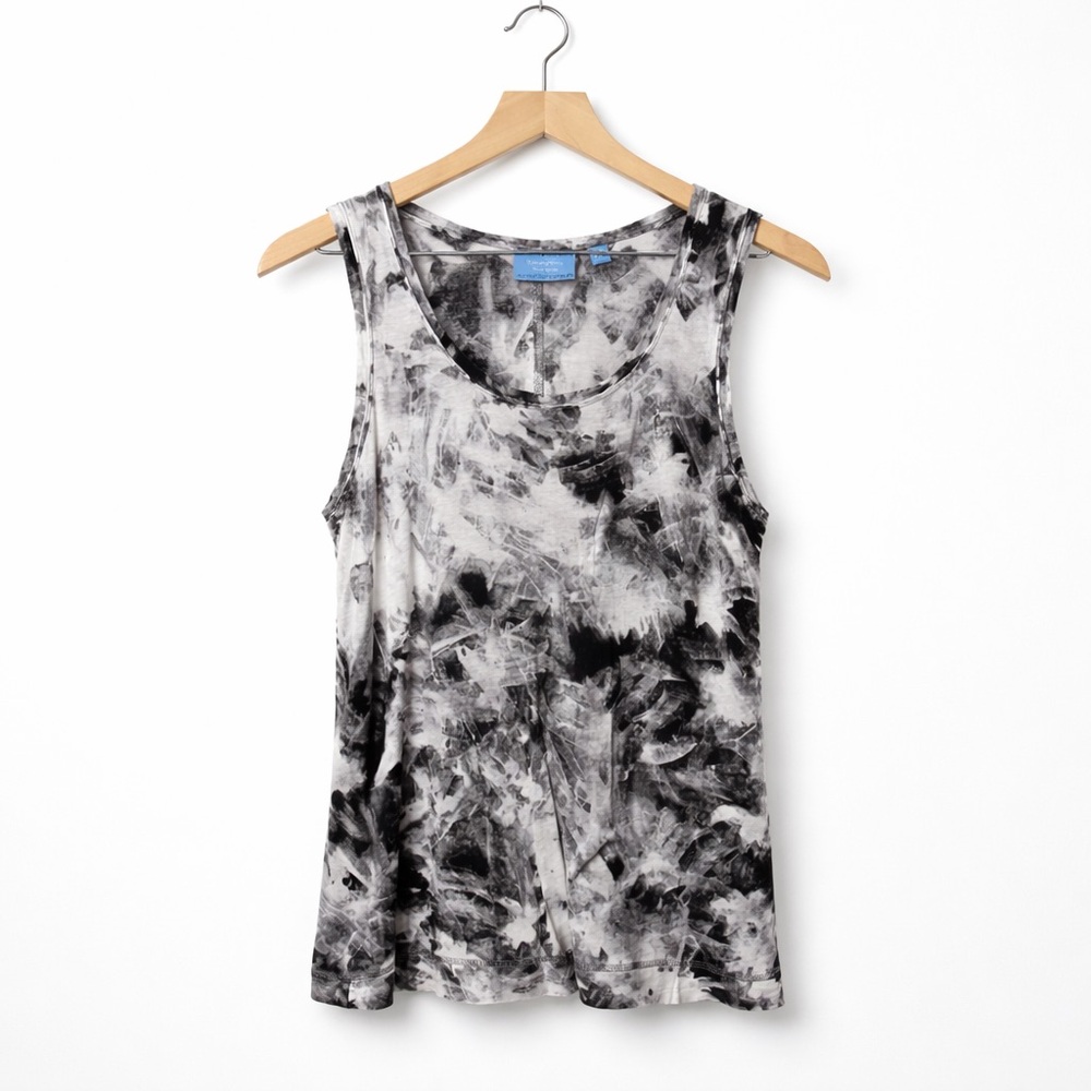 Simply Vera Vera Wang Monochrome Tie Dye Tank Top (087)